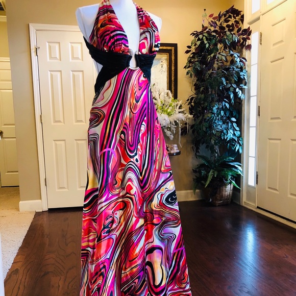 dress, size 5/6,black/white/pink/orange rhinestone - Picture 4 of 8